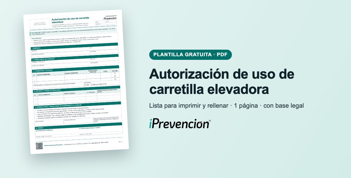 Plantilla gratuita: Autorización de uso de carretilla elevadora