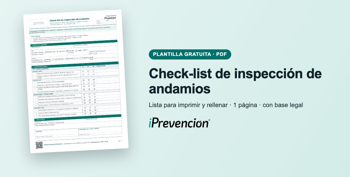 Plantilla gratuita: Check-list de inspección de andamios