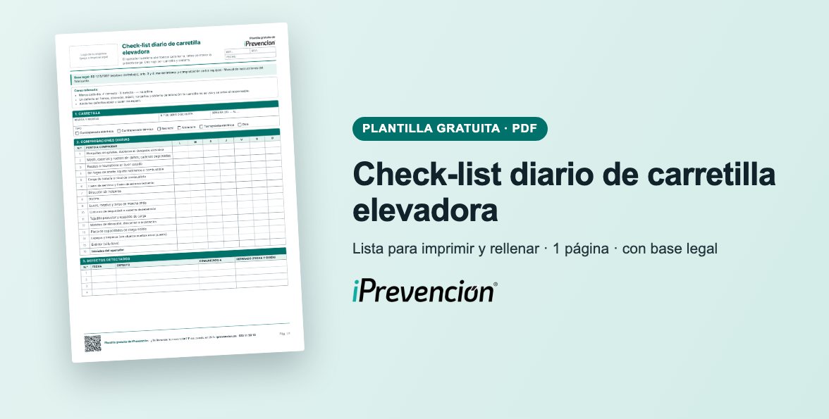 Plantilla gratuita: Check-list diario de carretilla elevadora