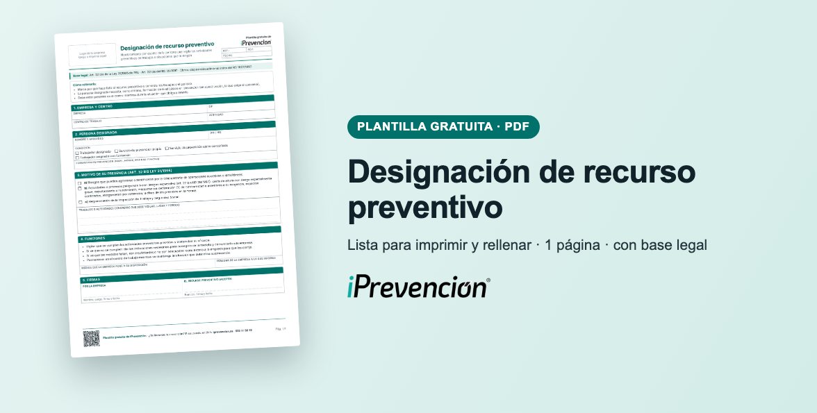 Plantilla gratuita: Designación de recurso preventivo