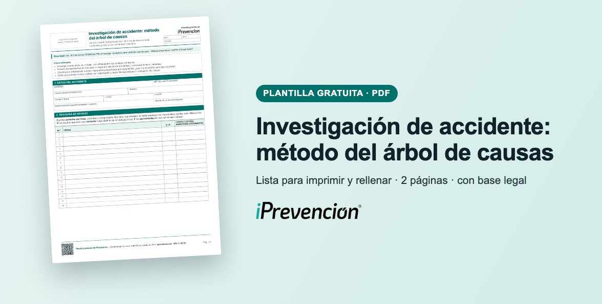 Plantilla gratuita: Investigación de accidente: método del árbol de causas