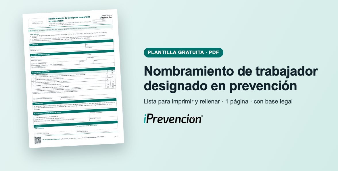 Plantilla gratuita: Nombramiento de trabajador designado en prevención