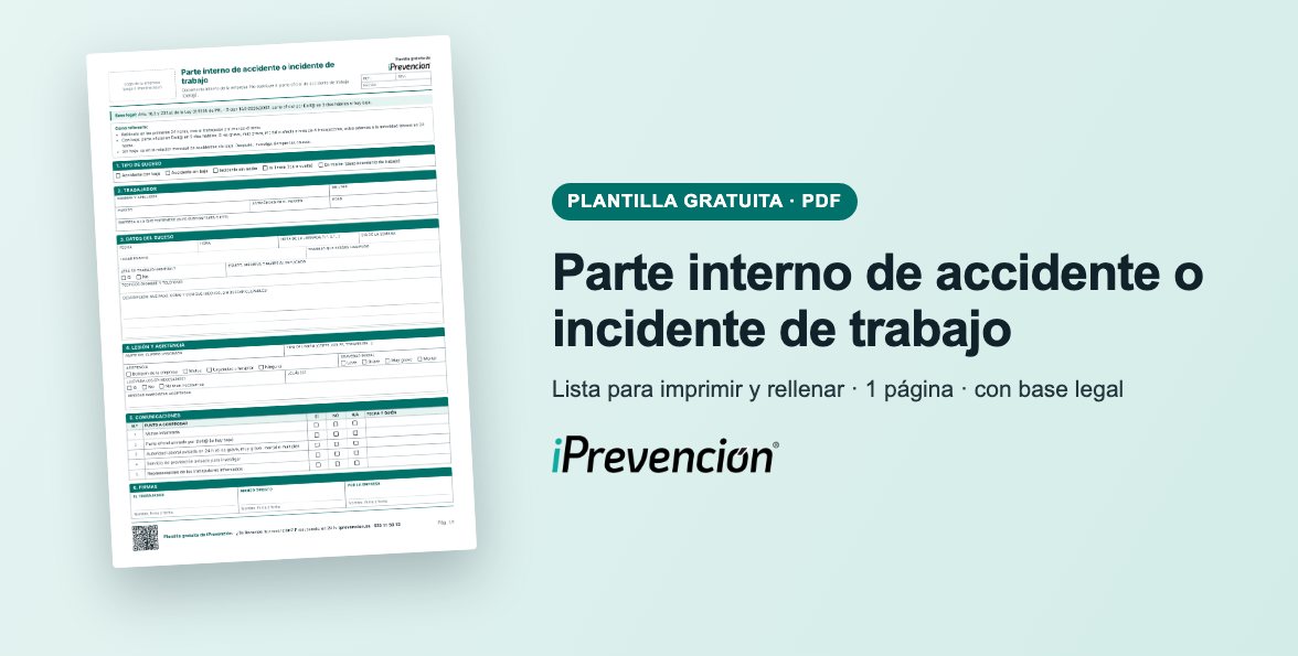 Plantilla gratuita: Parte interno de accidente o incidente de trabajo