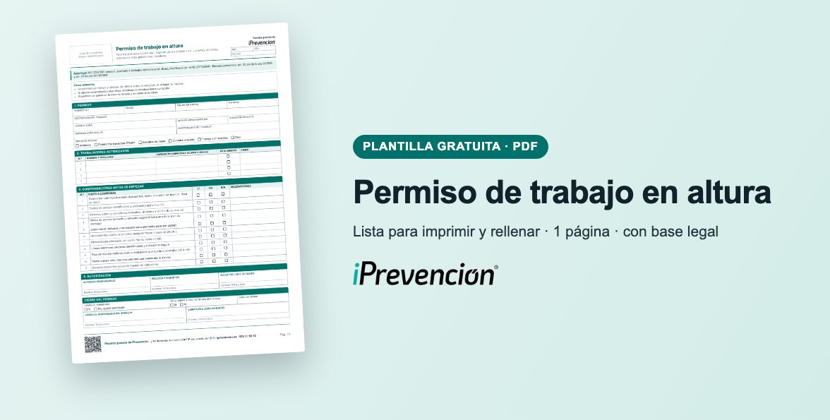 Plantilla gratuita: Permiso de trabajo en altura