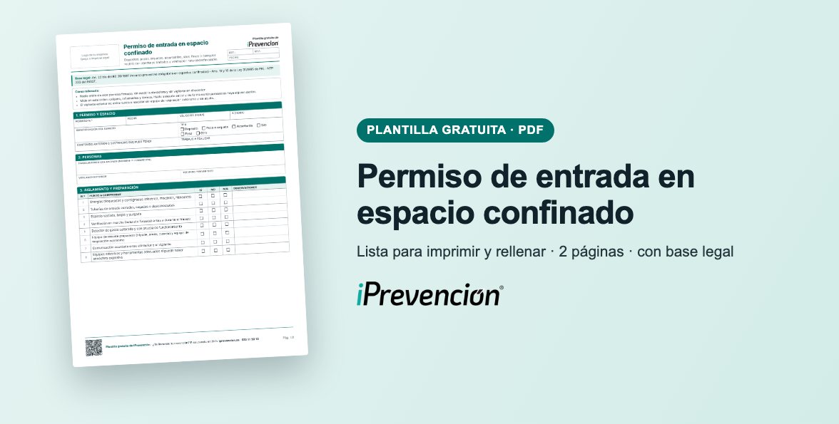 Plantilla gratuita: Permiso de entrada en espacio confinado