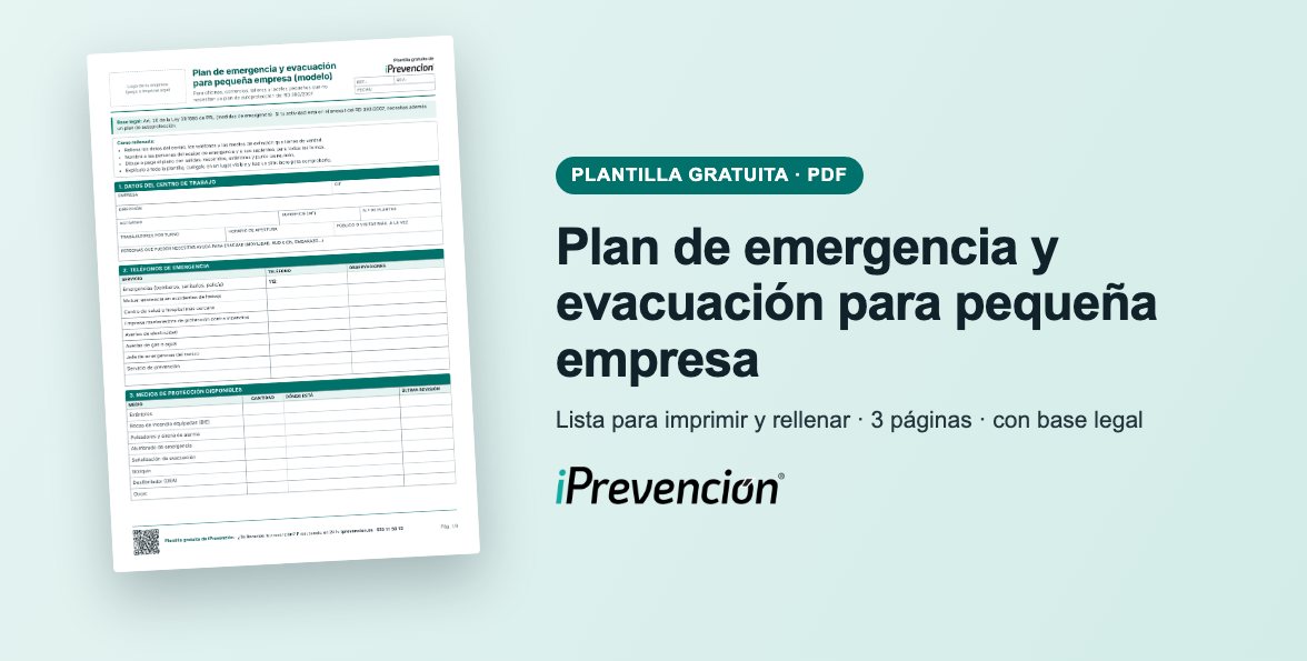 Plantilla gratuita: Plan de emergencia y evacuación para pequeña empresa