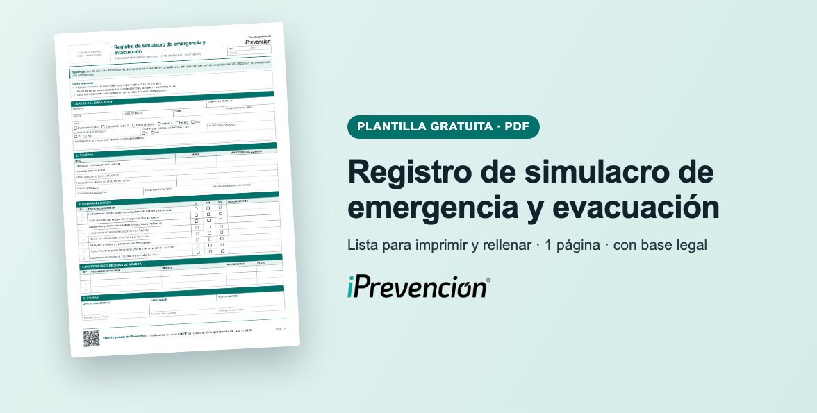 Plantilla gratuita: Registro de simulacro de emergencia y evacuación