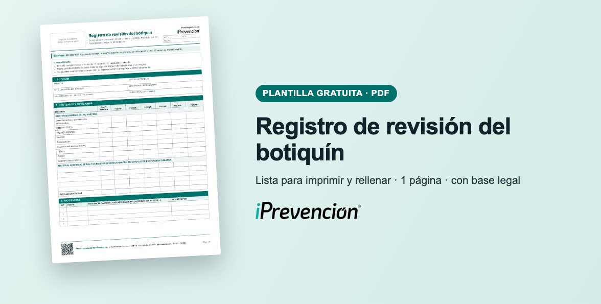 Plantilla gratuita: Registro de revisión del botiquín